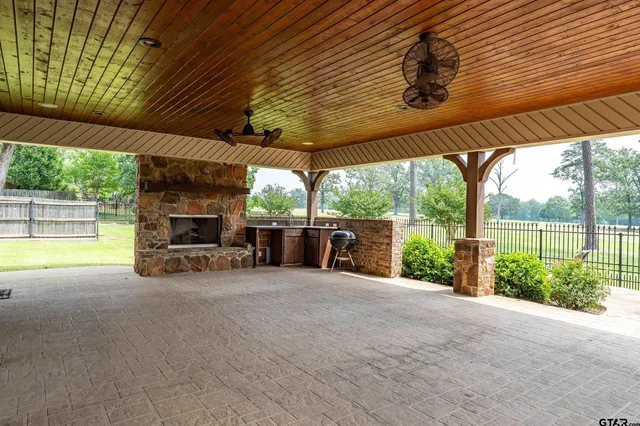 a view of a outdoor space with a patio
