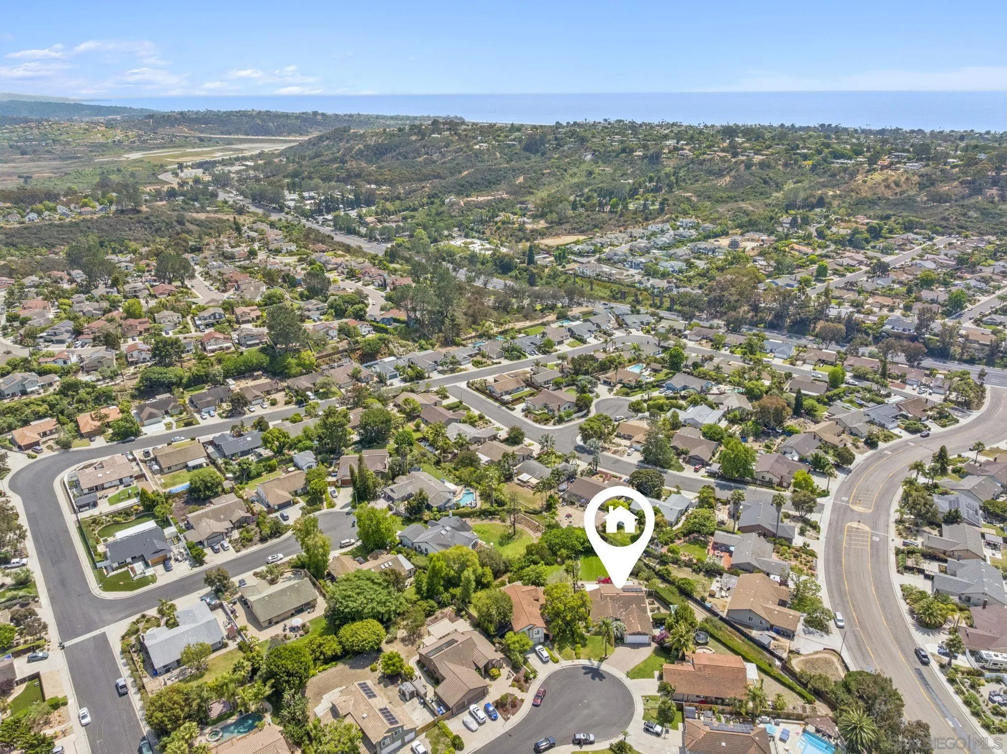 602 Hollyridge Drive Encinitas, CA 92024 - Photo 50 of 50 an aerial view of residential building with parking space