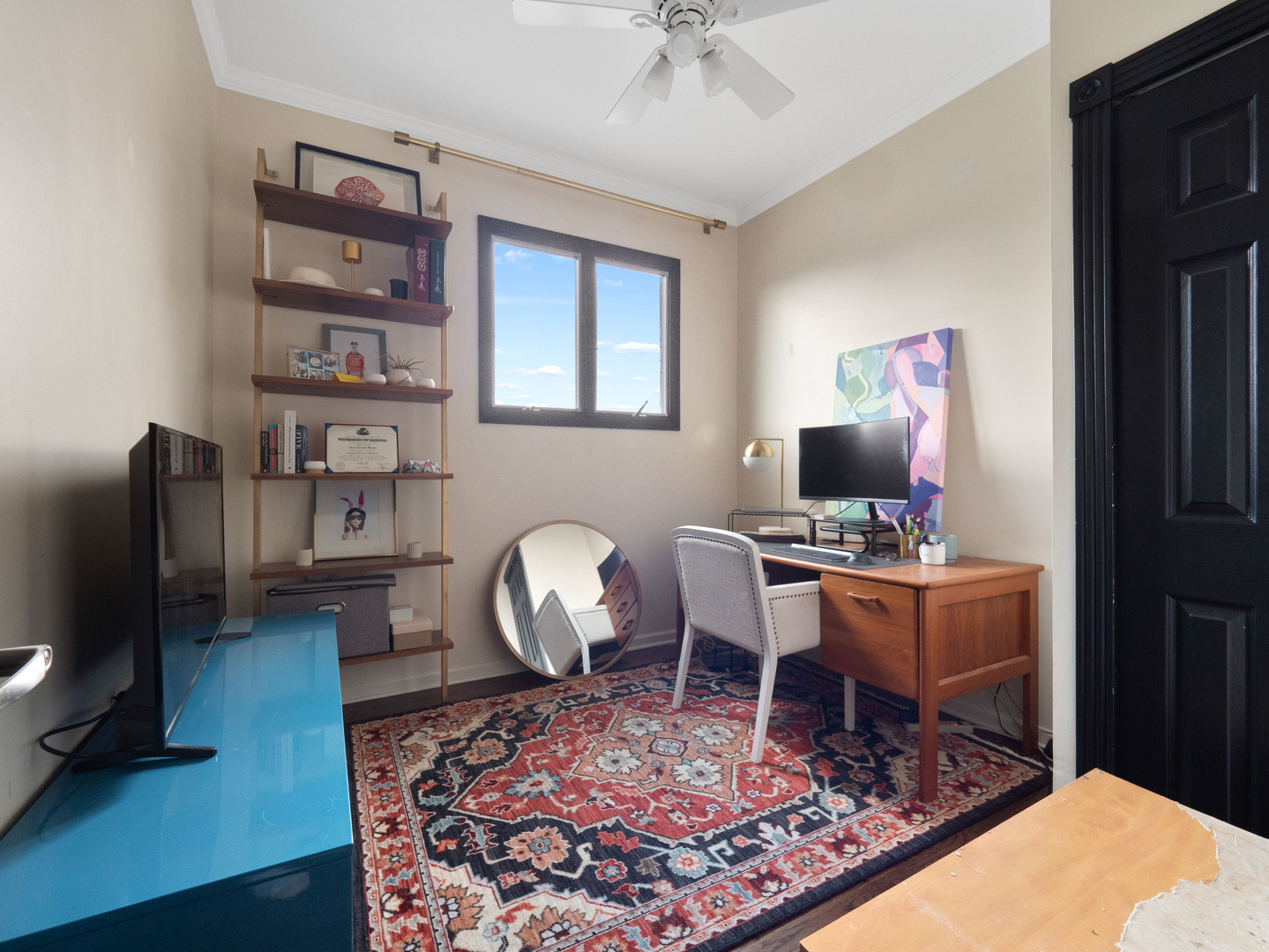 838 North Greenview Avenue, Unit 3 Chicago, IL 60642 - Photo 14 of 18 a living room with furniture or couch and a flat screen tv