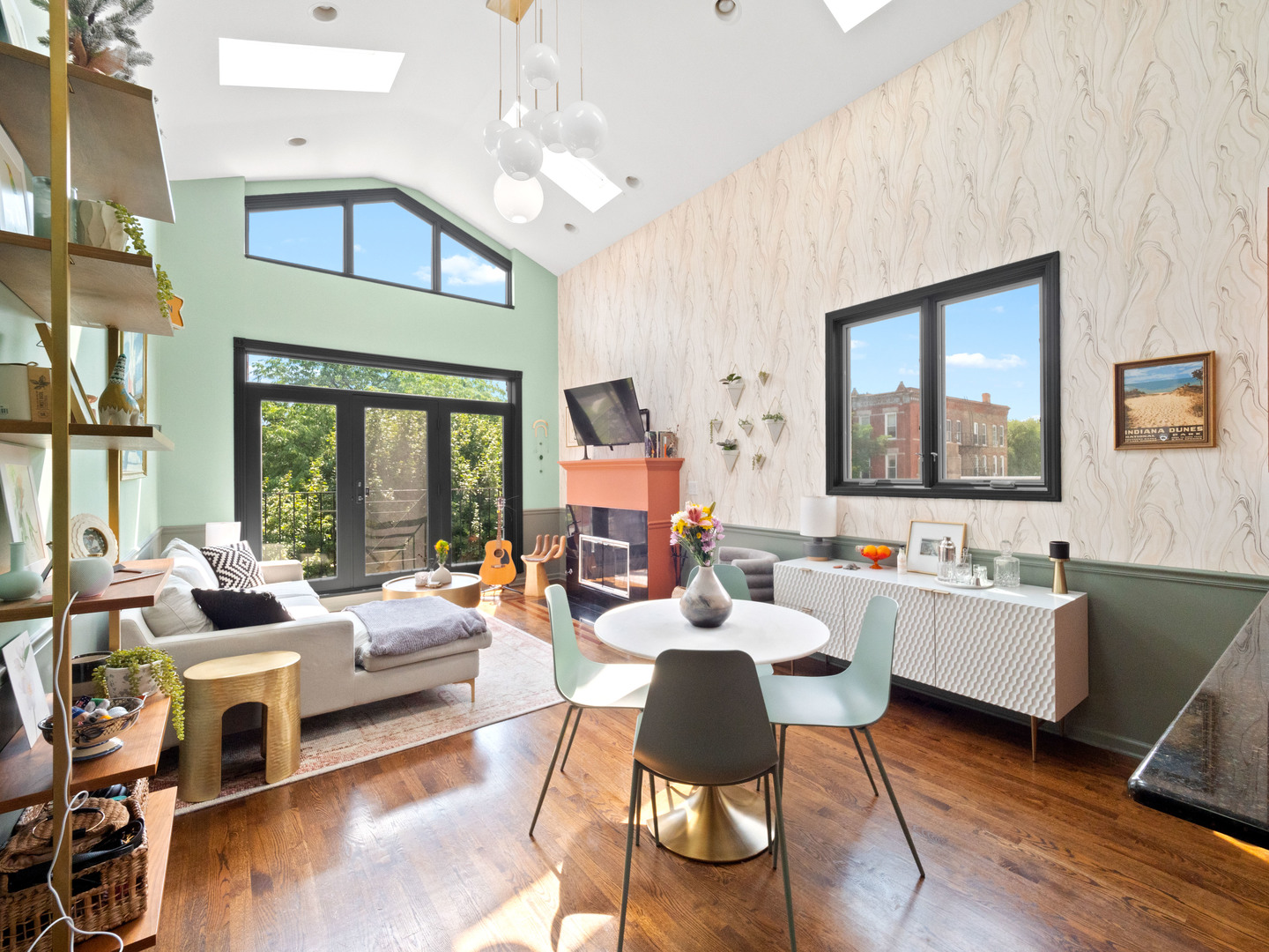838 North Greenview Avenue, Unit 3 Chicago, IL 60642 - Photo 6 of 18 a living room with furniture and wooden floor