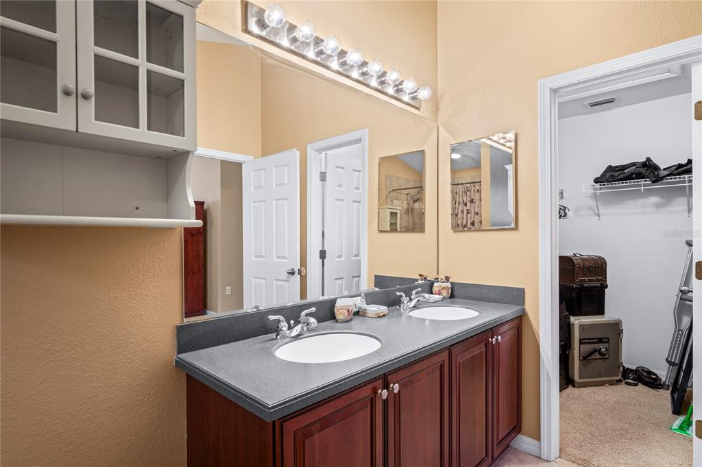 8604 Great Egret Trace New Port Richey, FL 34653 - Photo 22 of 55 a bathroom with a sink and a mirror