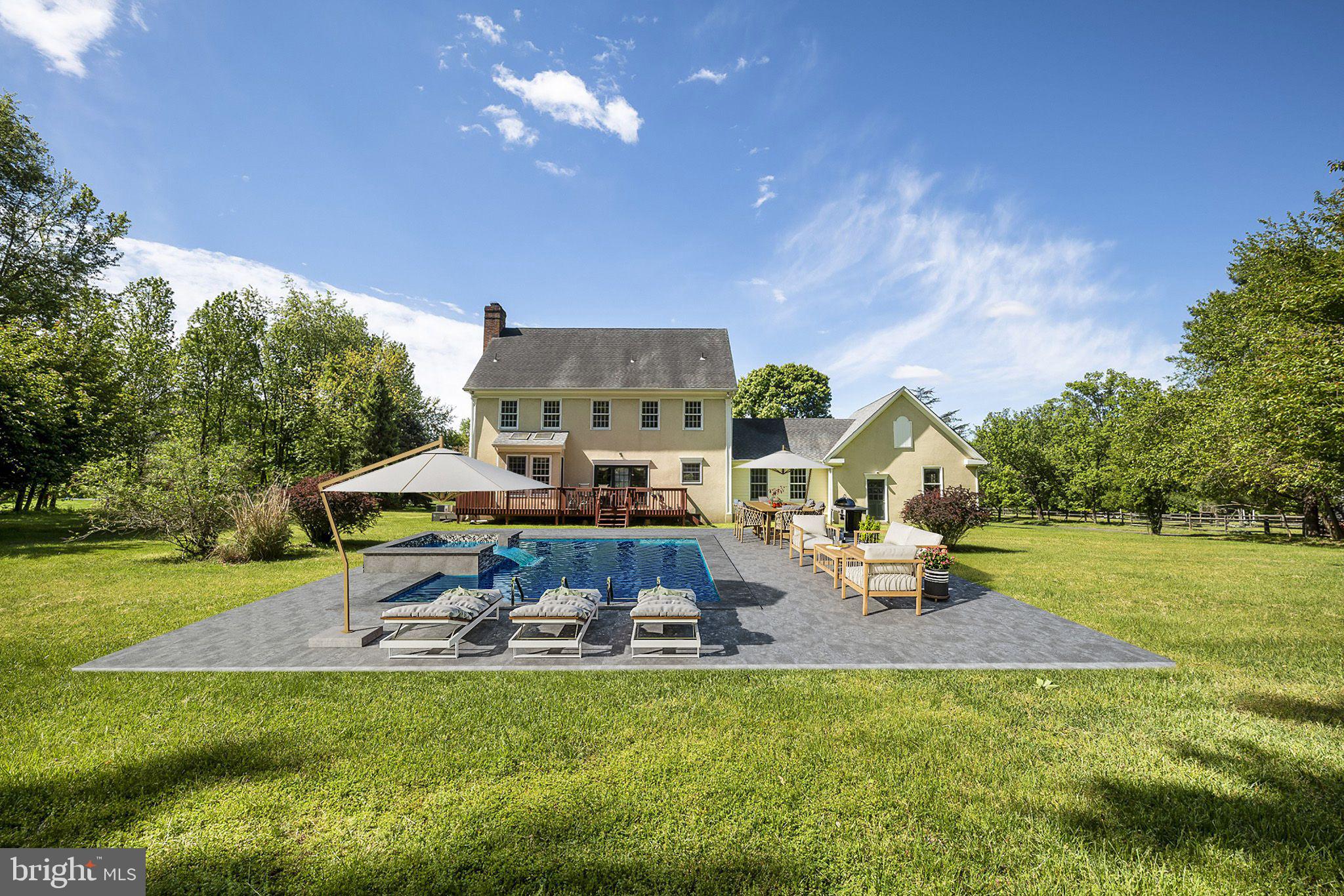 667 Garwood Road Moorestown, NJ 08057 - Photo 33 of 34 Rendering with pool is rear - plenty of acreage