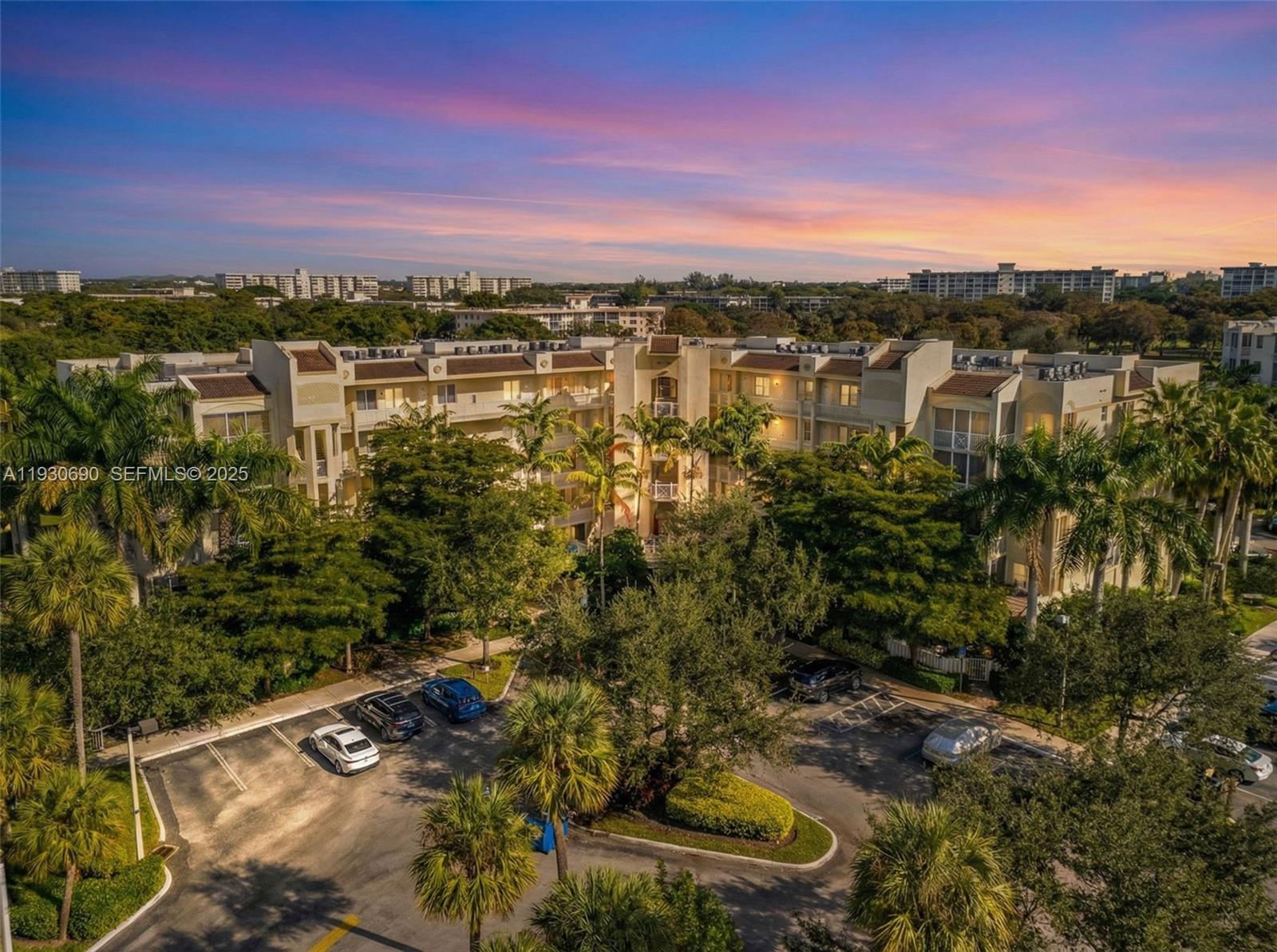 a view of lake with city