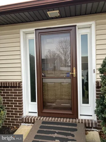 a view of a door of a house
