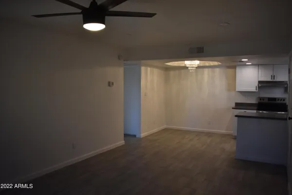 a view of a kitchen with a sink