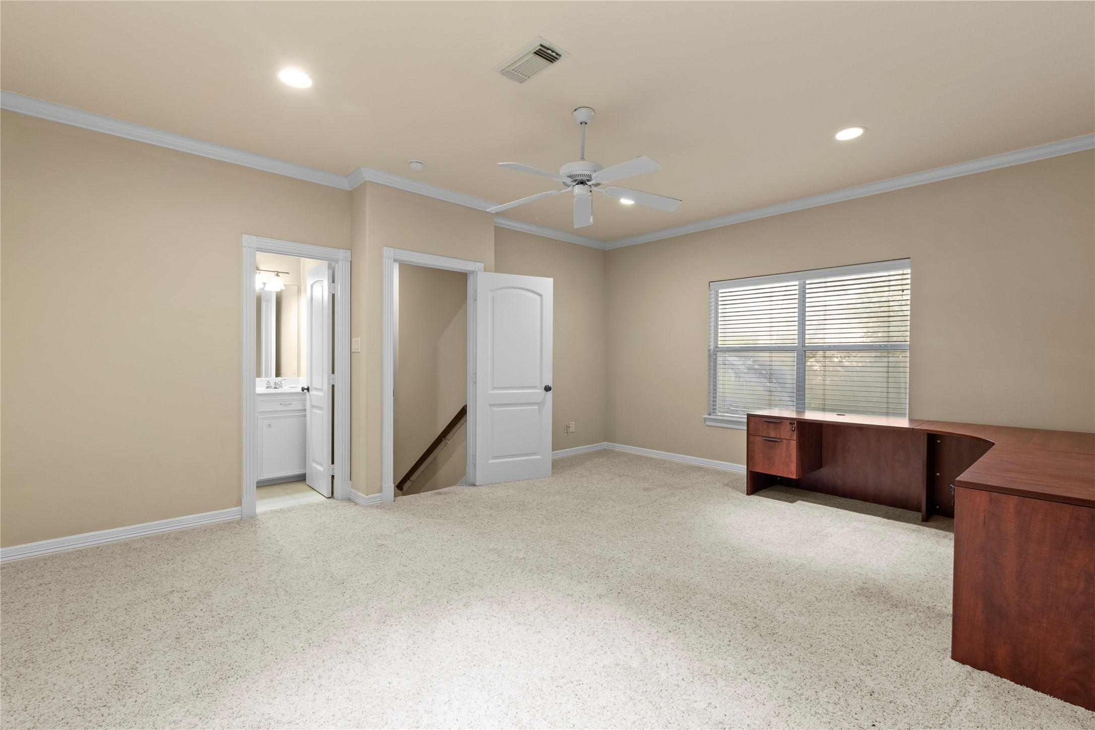 16626 Lafone Drive Spring, TX 77379 - Photo 33 of 42 BEDROOM #4 is on the second floor. It's large, has its own mini-split HVAC unit and an ensuite bath.