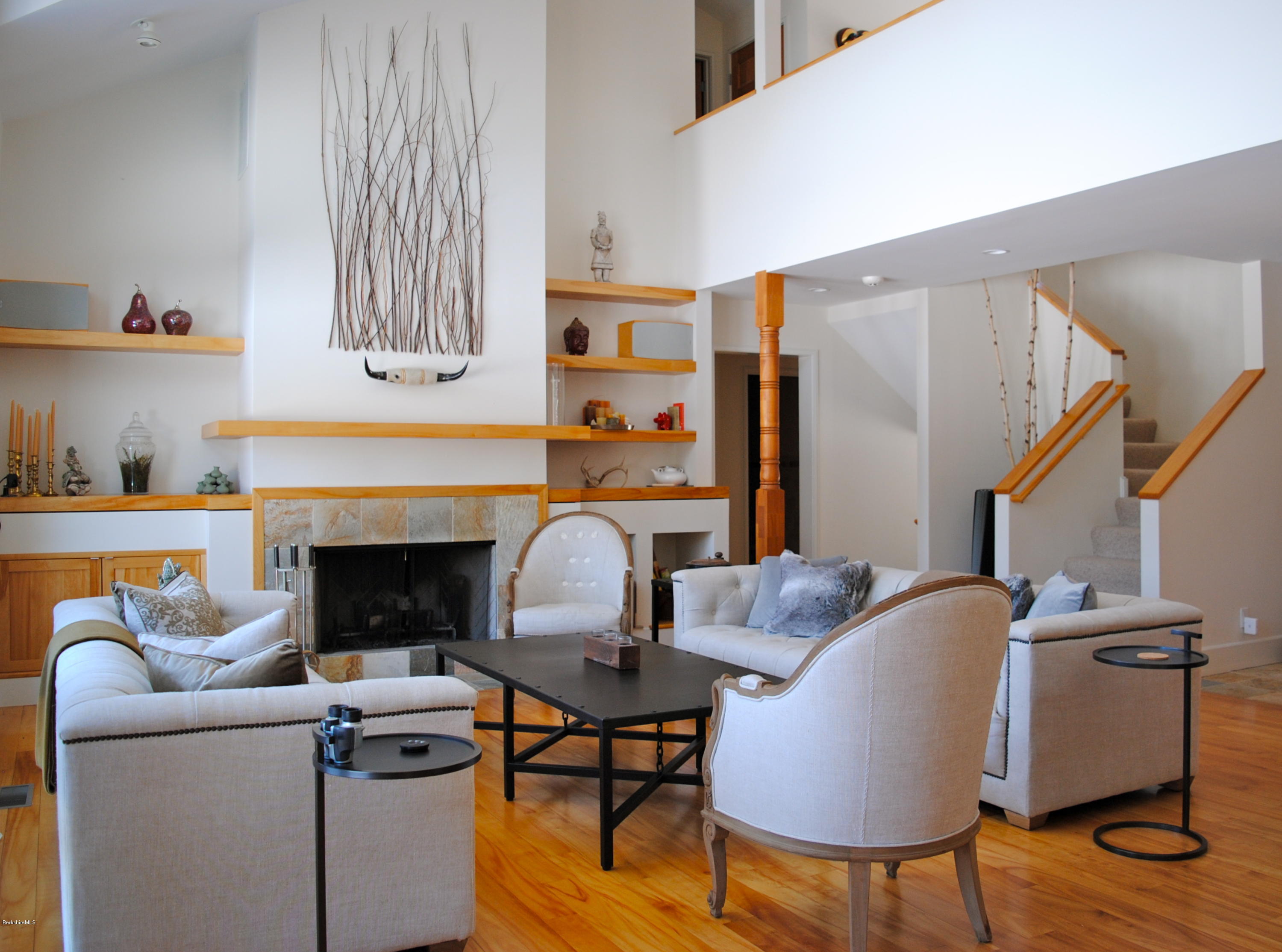 72 A Brett Road Monterey, MA 01245 - Photo 5 of 13 Living Room with fireplace