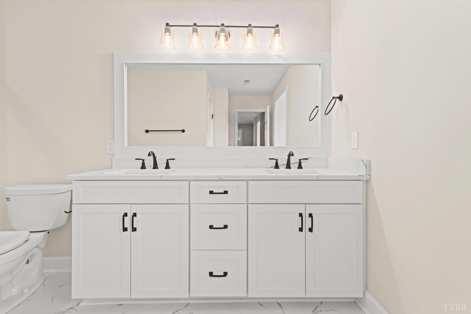 2252 Coffee Road Lynchburg, VA 24503 - Photo 62 of 93 a bathroom with a sink vanity and mirror