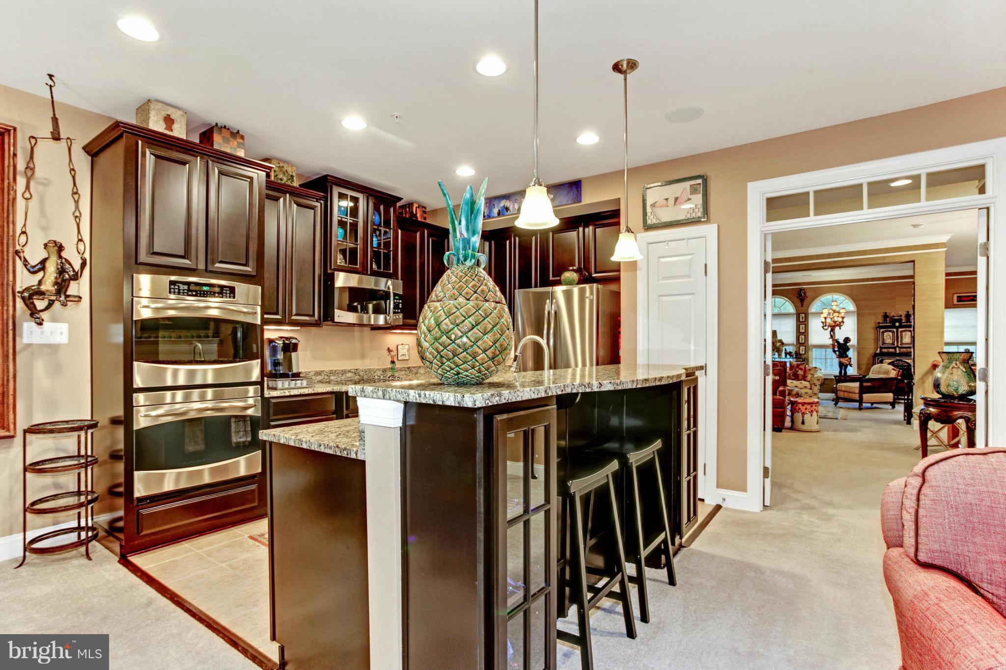 3632 Spring Hollow Lane Frederick, MD 21704 - Photo 23 of 30 a kitchen with kitchen island a large counter top space appliances and cabinets