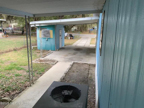 a view of a porch of the house