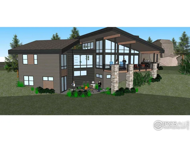 a view of living room filled with furniture and a chandelier