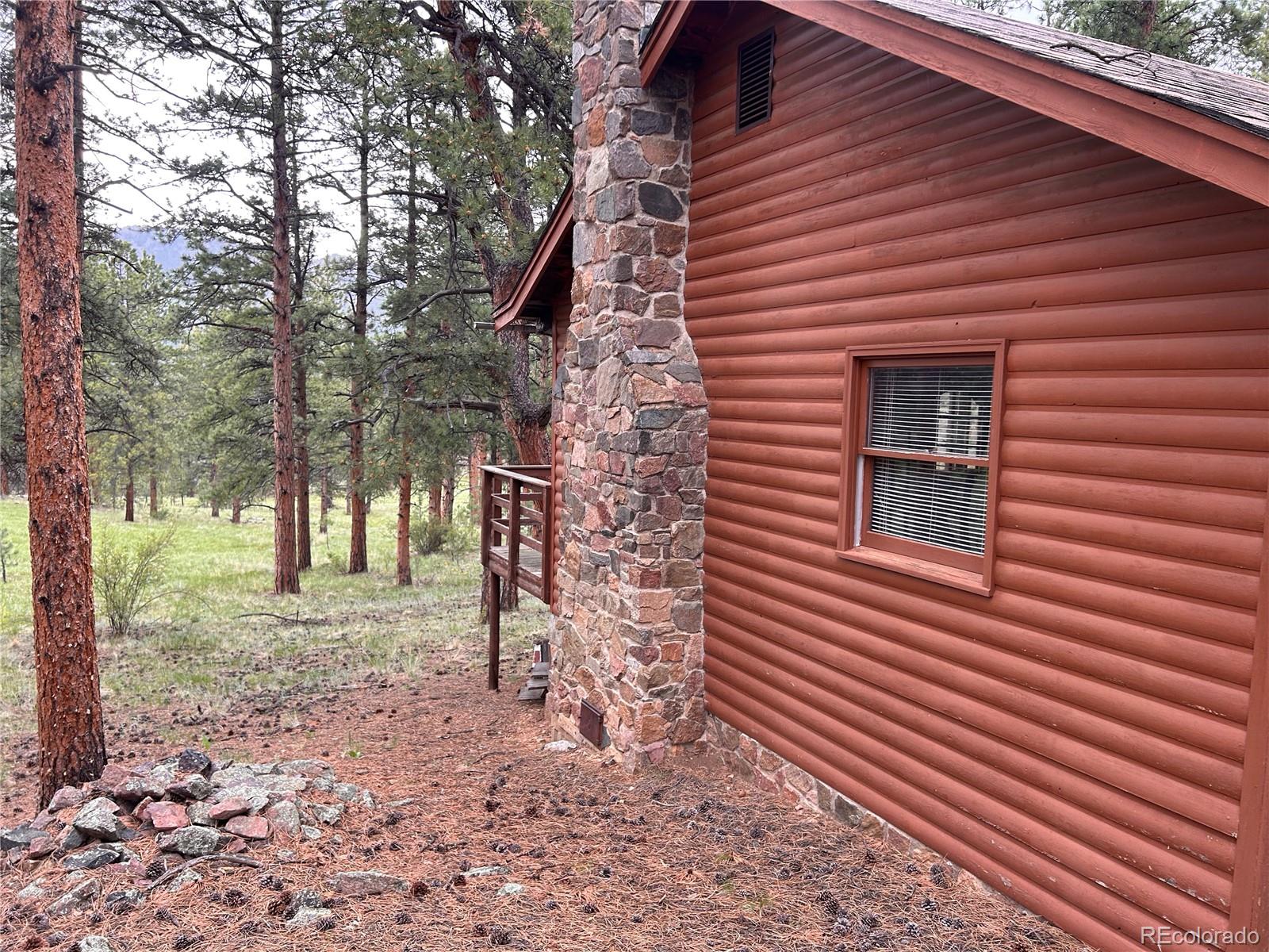 861 Happy Top Road Bailey, CO 80421 - Photo 24 of 29 a view of a backyard with large trees
