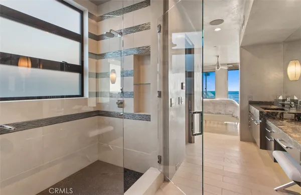 a view of walk in closet with window