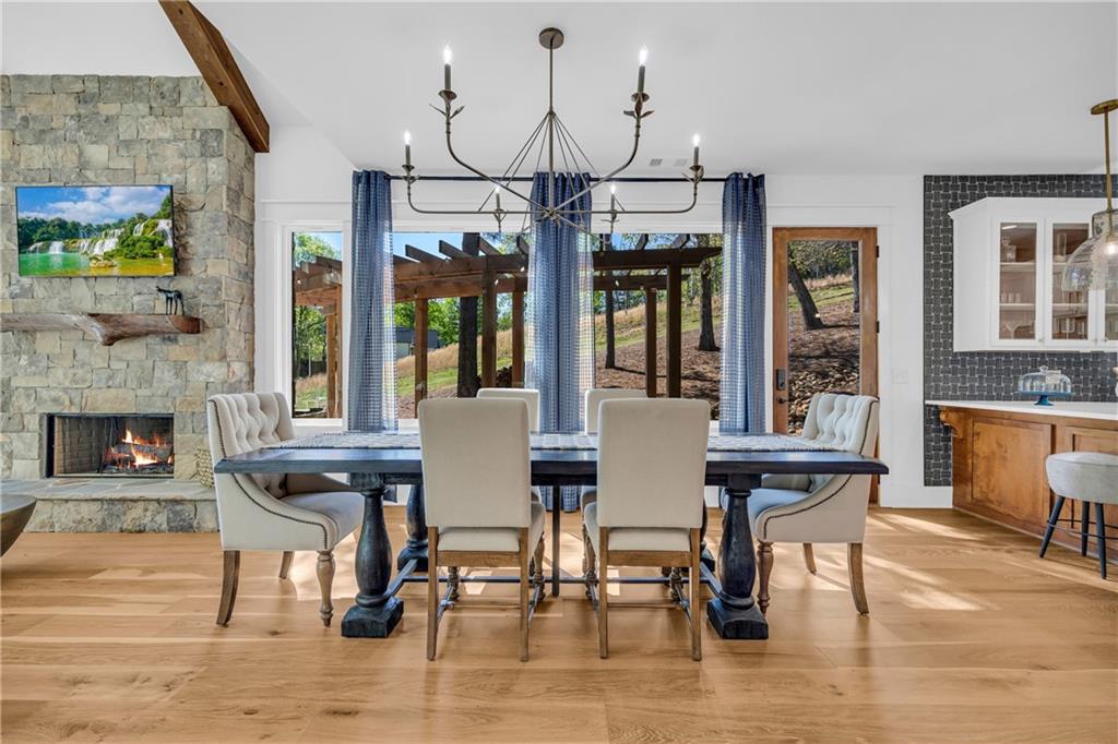 1132 Edgewater Trail Toccoa, GA 30577 - Photo 29 of 51 a view of a dining room with furniture window and outside view