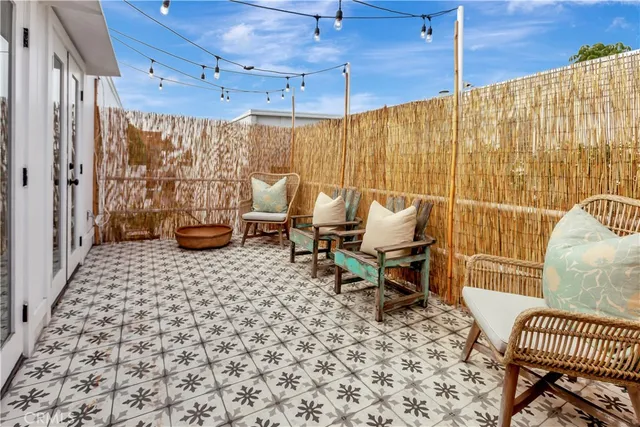 a living room with a couch and a table