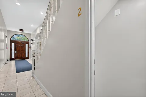 a view of a hallway with a entryway