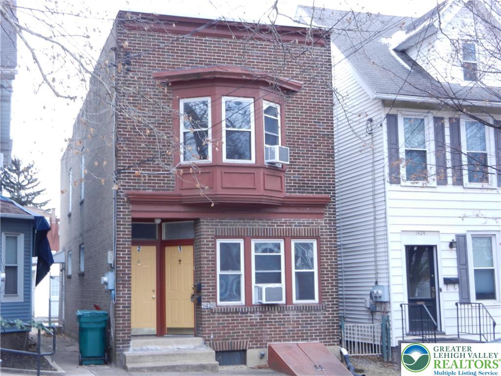 a front view of a building