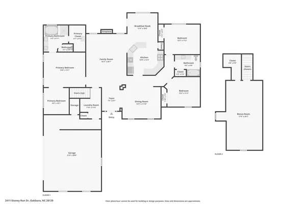 $520,000 | 2411 Stoney Run Drive, Oakboro, NC 28129