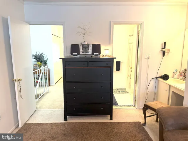 a view of a living room with furniture
