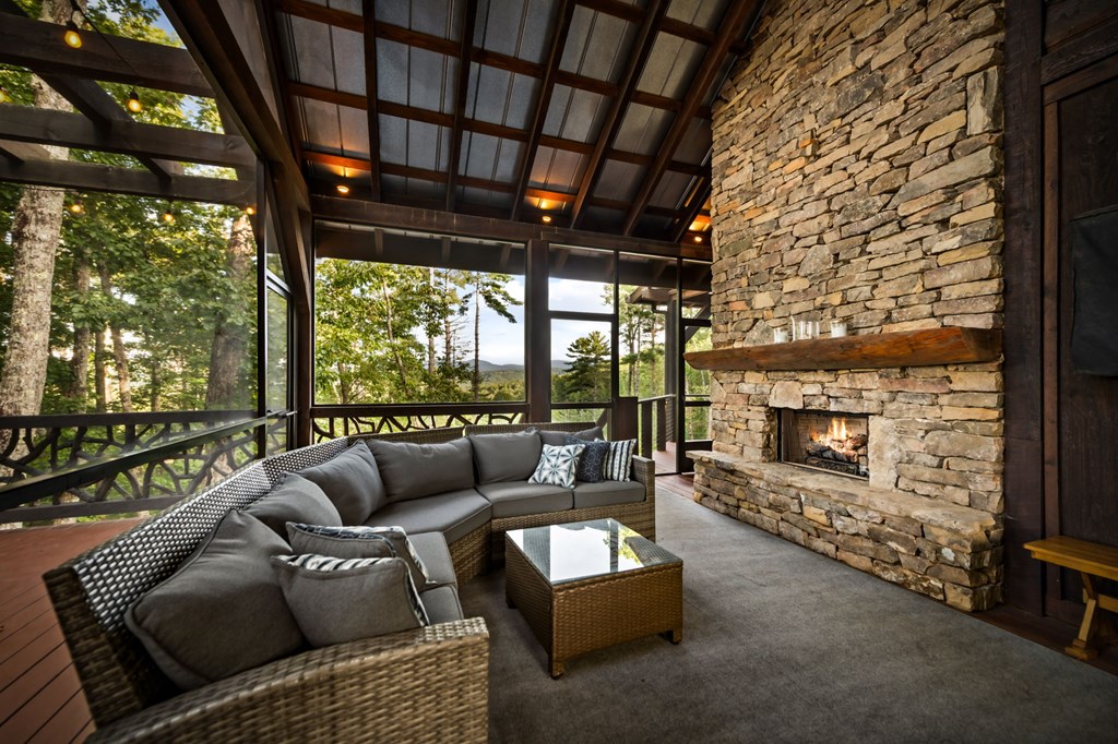 114 Price Circle Blue Ridge, GA 30513 - Photo 29 of 65 a outdoor living space with furniture and garden view