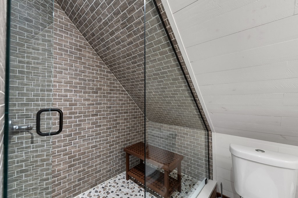 114 Price Circle Blue Ridge, GA 30513 - Photo 62 of 65 a bathroom with a toilet and a shower