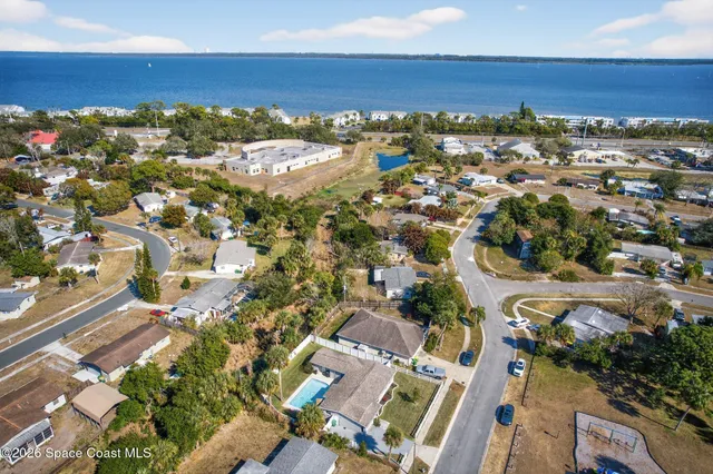 an aerial view of multiple house