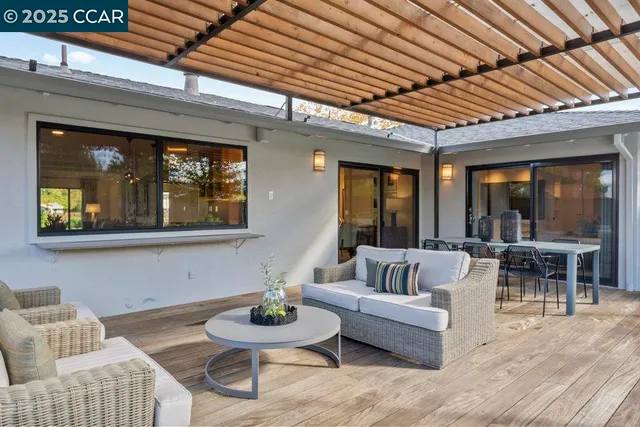 a view of swimming pool having patio