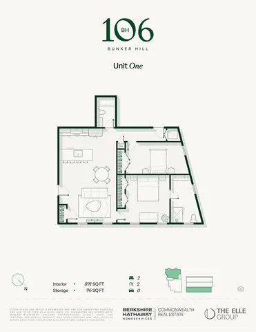 $879,990 | 106-108 Bunker Hill Street, Unit 1, Boston, MA 02129