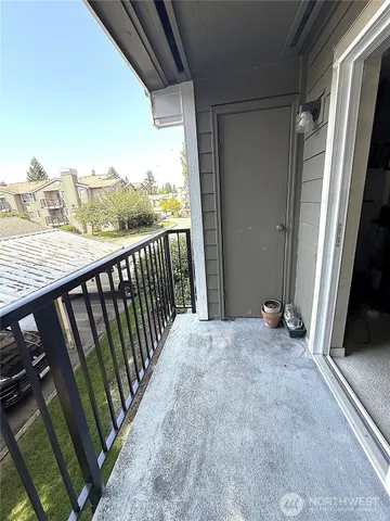 a view of balcony and stairs