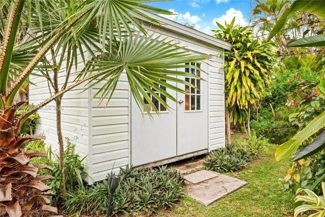 a backyard of a house
