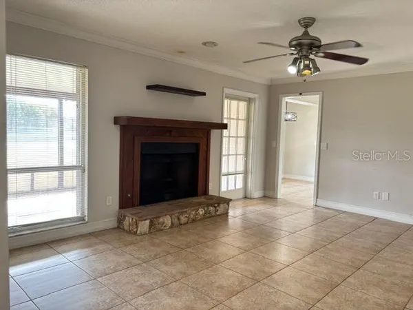 a view of a livingroom with a chandelier