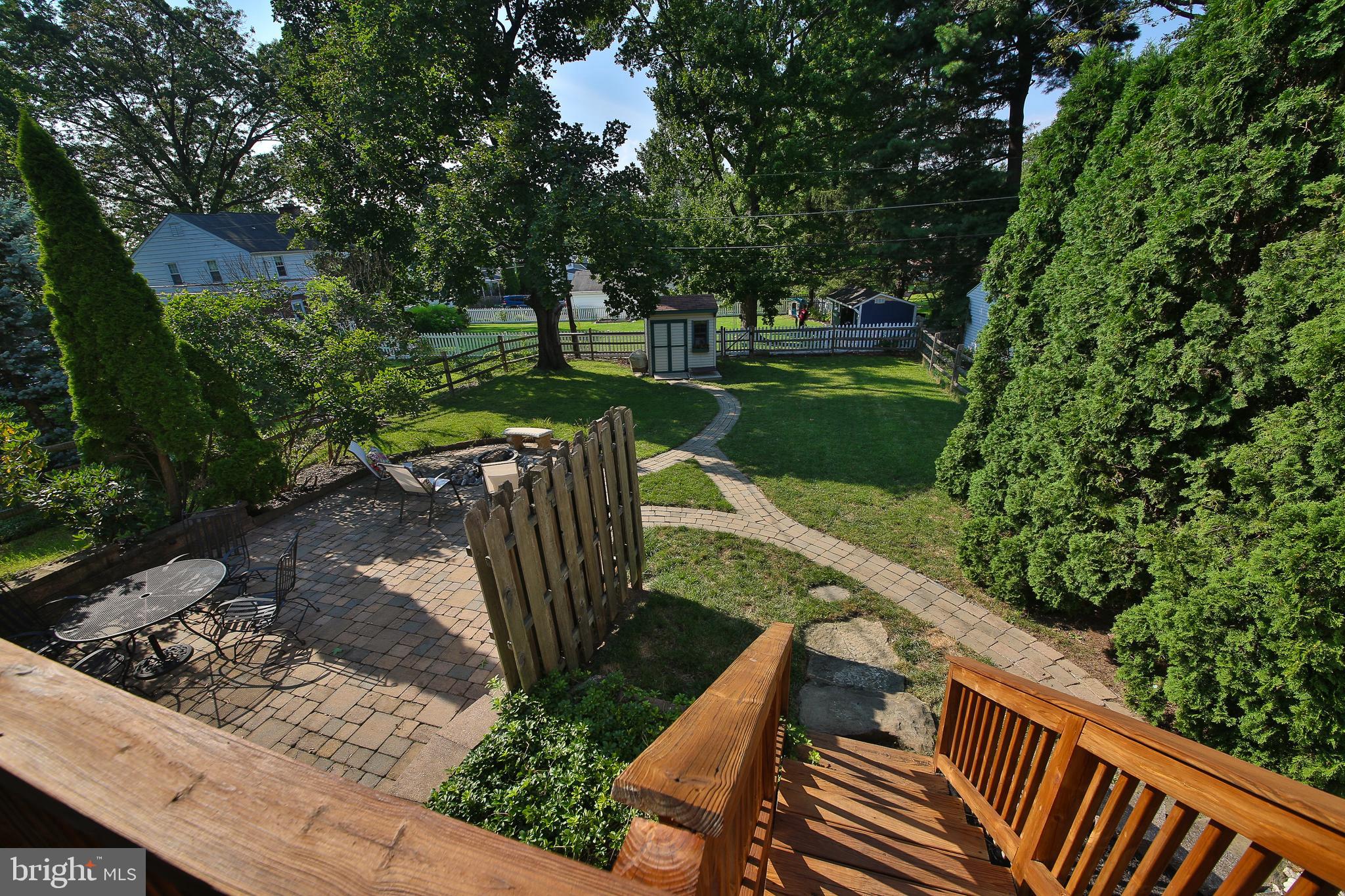1908 Edge Hill Road Abington, PA 19001 - Photo 20 of 28 View of backyard from deck off kitchen