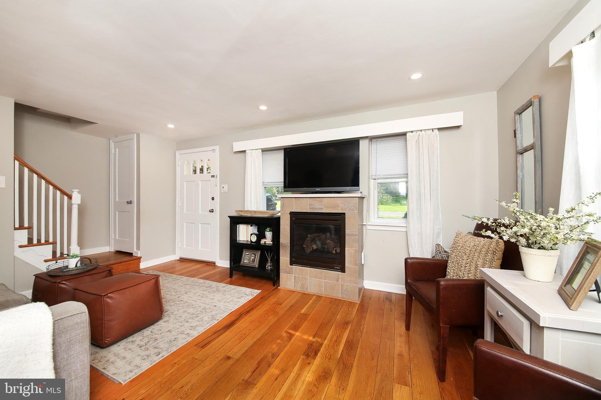 1908 Edge Hill Road Abington, PA 19001 - Photo 4 of 28 Living Room with gas fireplace