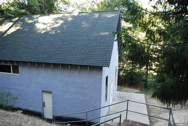 a backyard of a house