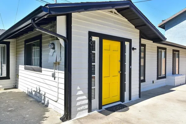 a view of a house with a door