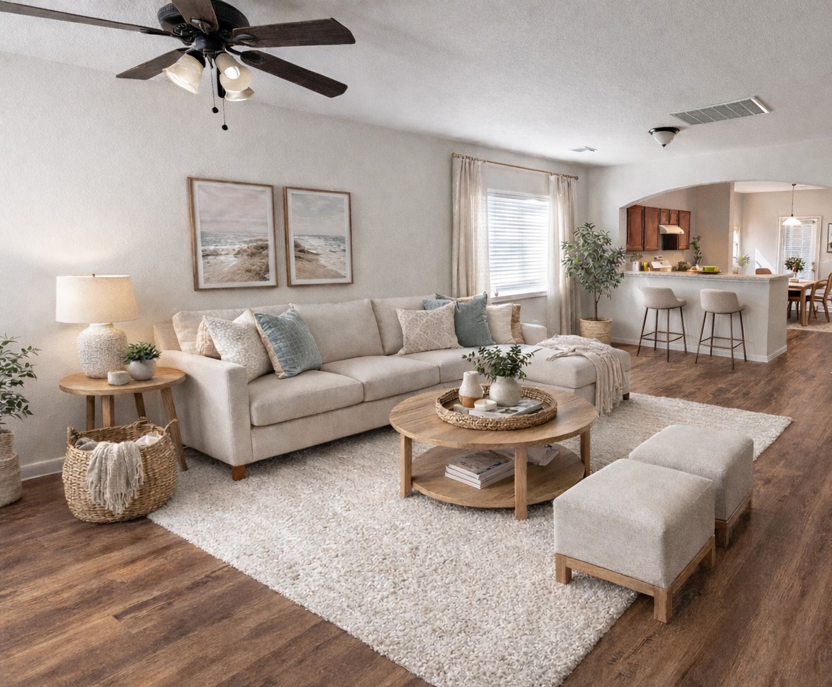 21719 Mossy Field Lane Spring, TX 77388 - Photo 2 of 44 a living room with furniture and a wooden floor