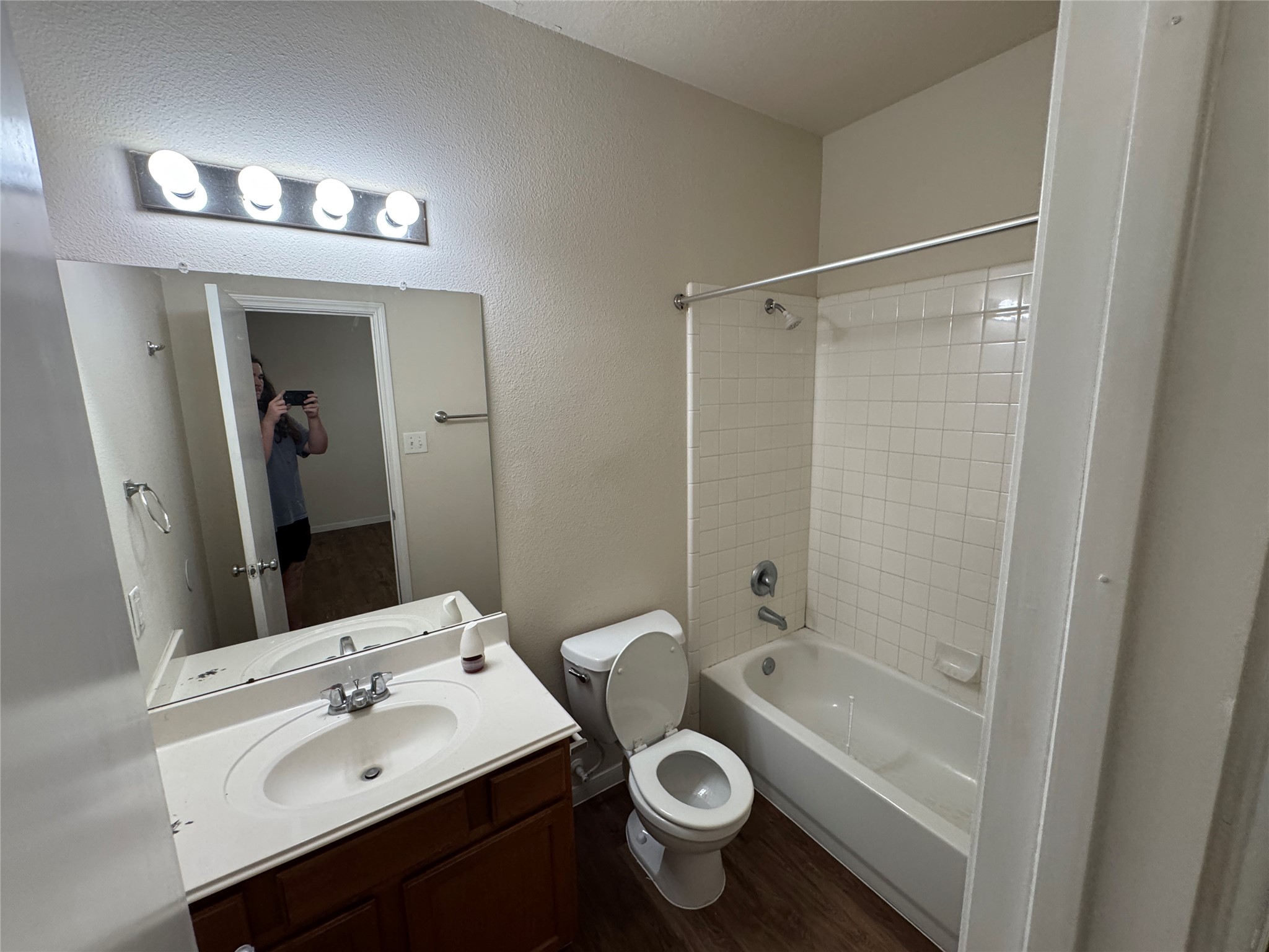 21719 Mossy Field Lane Spring, TX 77388 - Photo 22 of 44 a bathroom with a sink a toilet a mirror and shower
