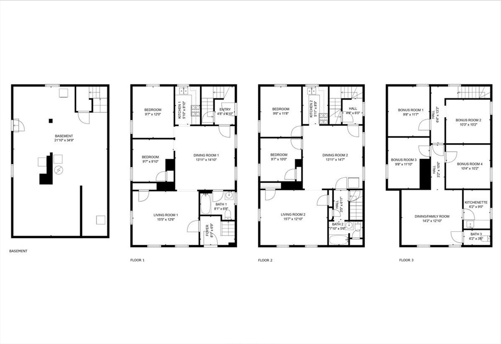 128 Diman Street Fall River, MA 02721 - Photo 42 of 42 a picture of a floor plan