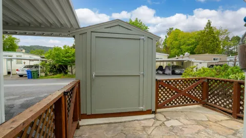 a view of a garage