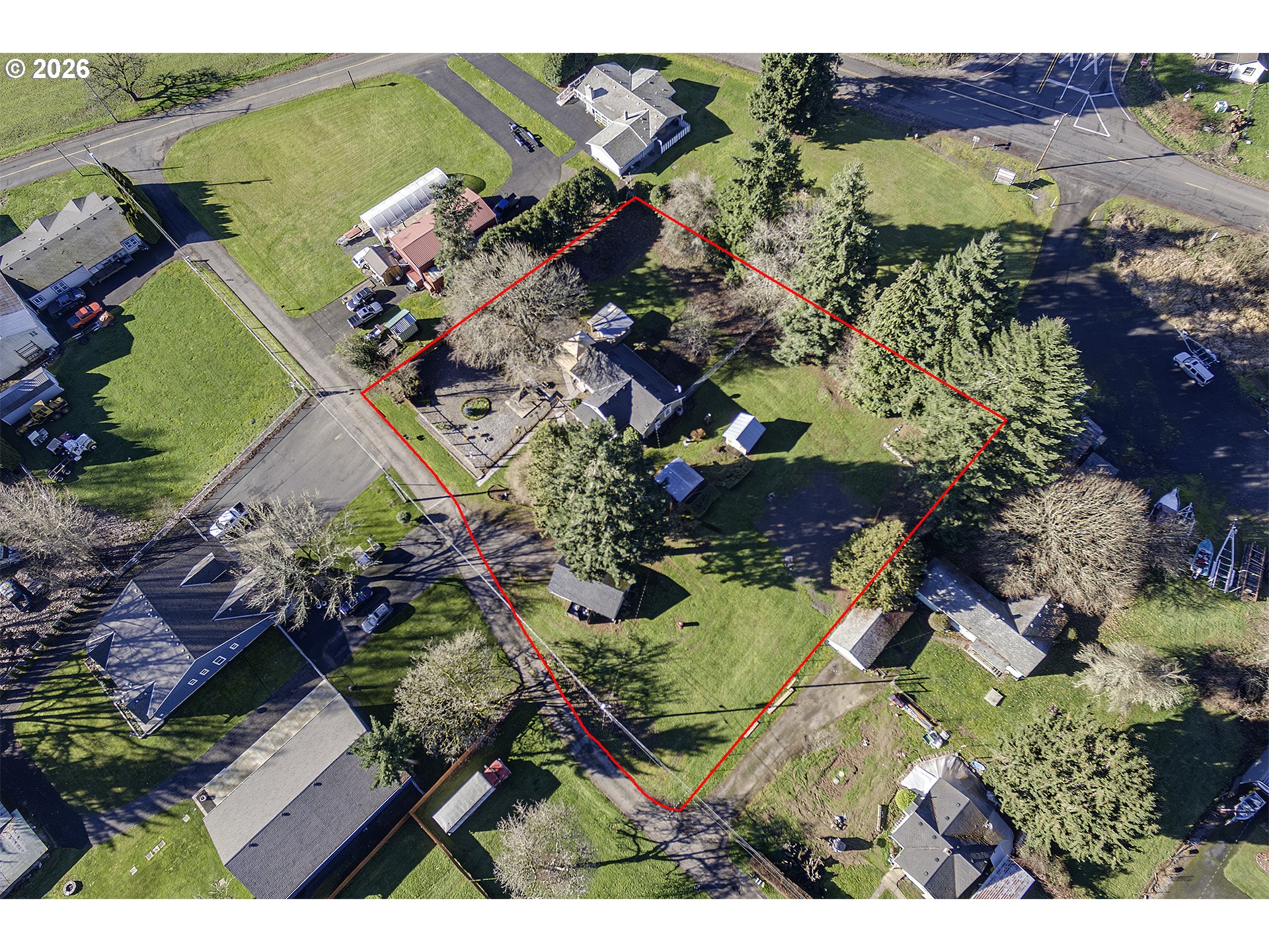 58059 Shadley Lane Warren, OR 97053 - Photo 38 of 39 an aerial view of a house with a yard
