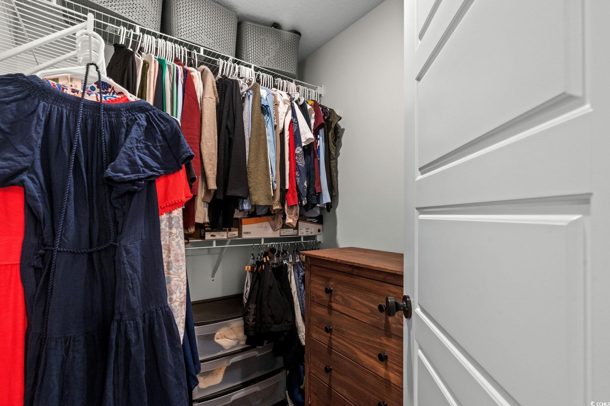 6782 Highway 366 Conway, SC 29526 - Photo 14 of 37 Bedroom featuring a raised ceiling, dark wood-style floors, multiple windows, and ceiling fan