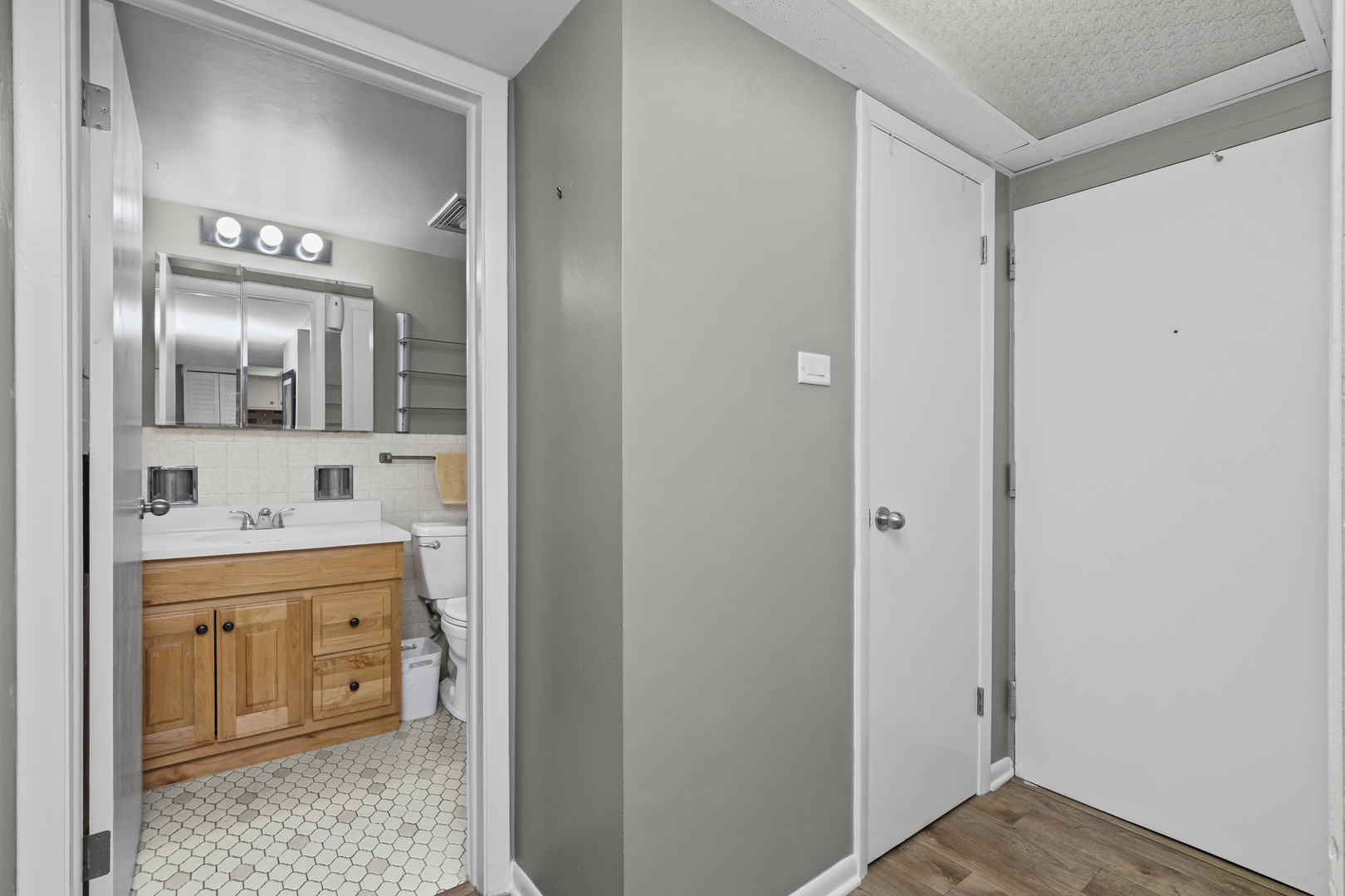 940 Holbrook Road, Unit 8B Homewood, IL 60430 - Photo 10 of 20 a spacious bathroom with a double vanity sink and a mirror