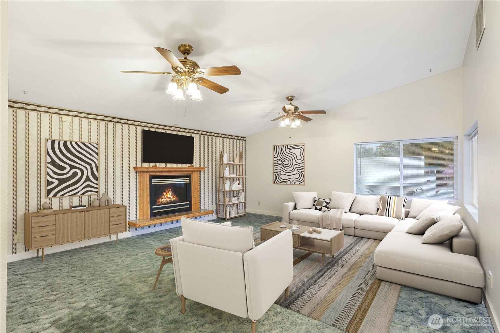 45337 Main Street Concrete, WA 98237 - Photo 23 of 40 a living room with furniture and a fireplace