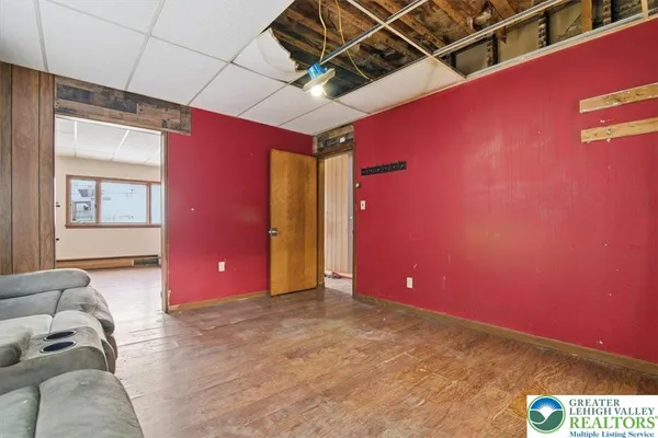 a room with furniture and window