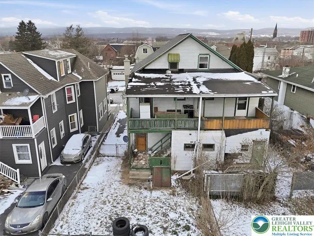 an aerial view of a city
