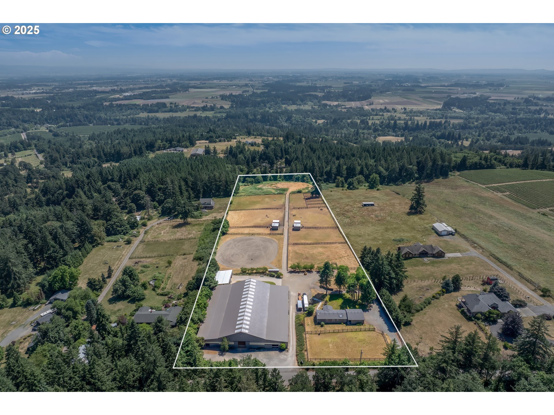34680 Northeast Kramien Road Newberg, OR 97132 - Photo 1 of 40 an aerial view of a house with a yard
