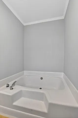 a bathroom with bathtub