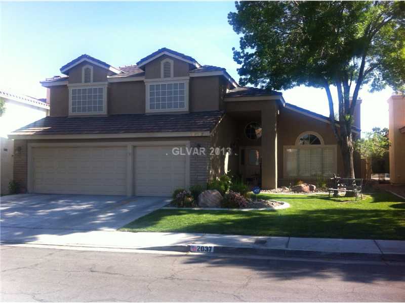 2037 Shadow Brook Way Henderson, NV 89074 - Photo 1 of 34 Property Photo. FRONT VIEW OF THIS STUNNING 5BD/3BA/3 GARAGE/2 FP/POOL GREEN VALLEY PROPERTY