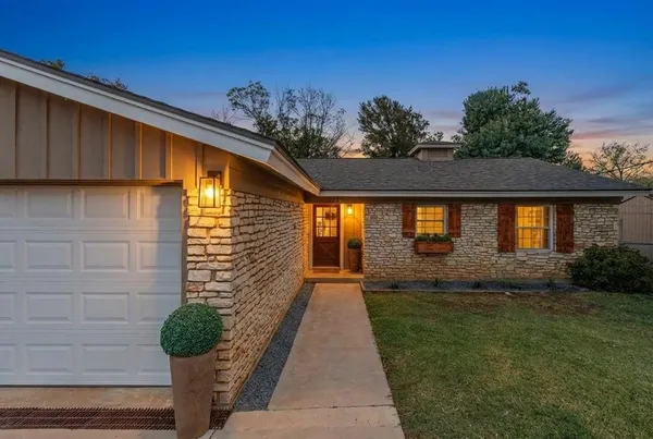 a porch with seating space
