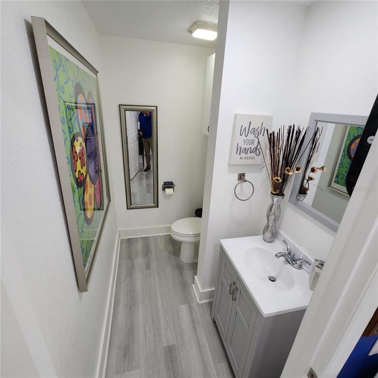 909 Southwest Sw Highway Ocala, FL 34471 - Photo 11 of 19 a bathroom with a sink a toilet and a mirror